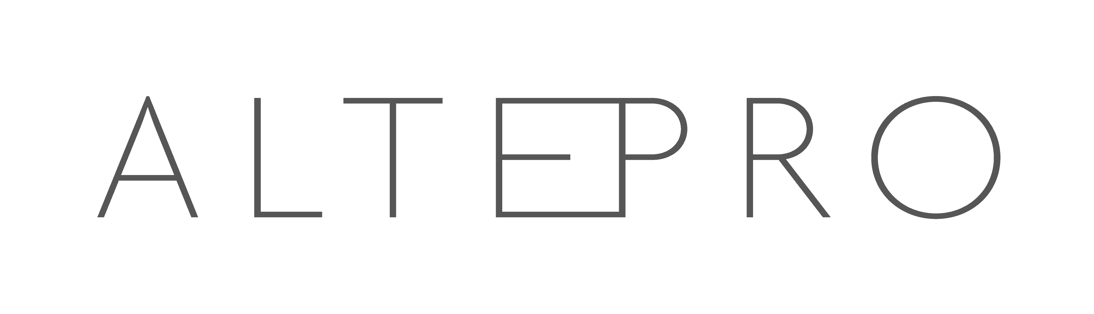 ALTEPRO logo — monochromatická šedá